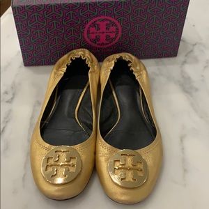 Tory Burch Minnie ballet flat Gold sz 7